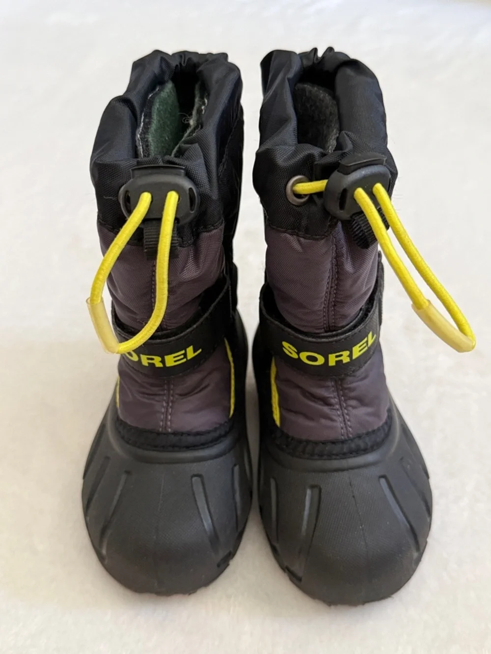 Sorel | Flurry Waterproof Insulated Winter Snow Boots Black Neon (7 Toddler)